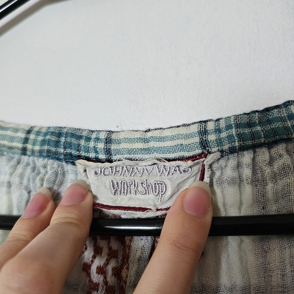 Johnny Was womens cotton back slit embroidered peasant top 3/4 sleeve blouse - Picture 7 of 10